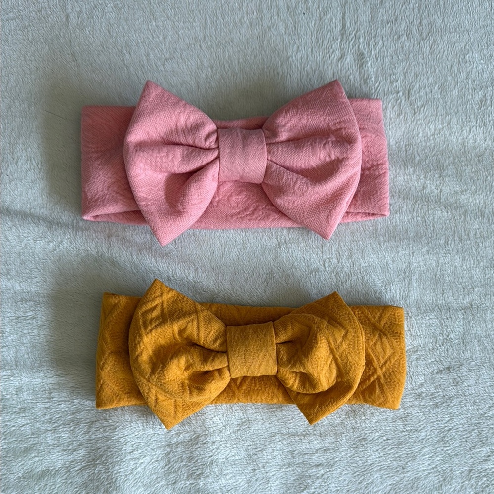 Cat & Jack Baby Girls Large Bow Headbands 0-6 months